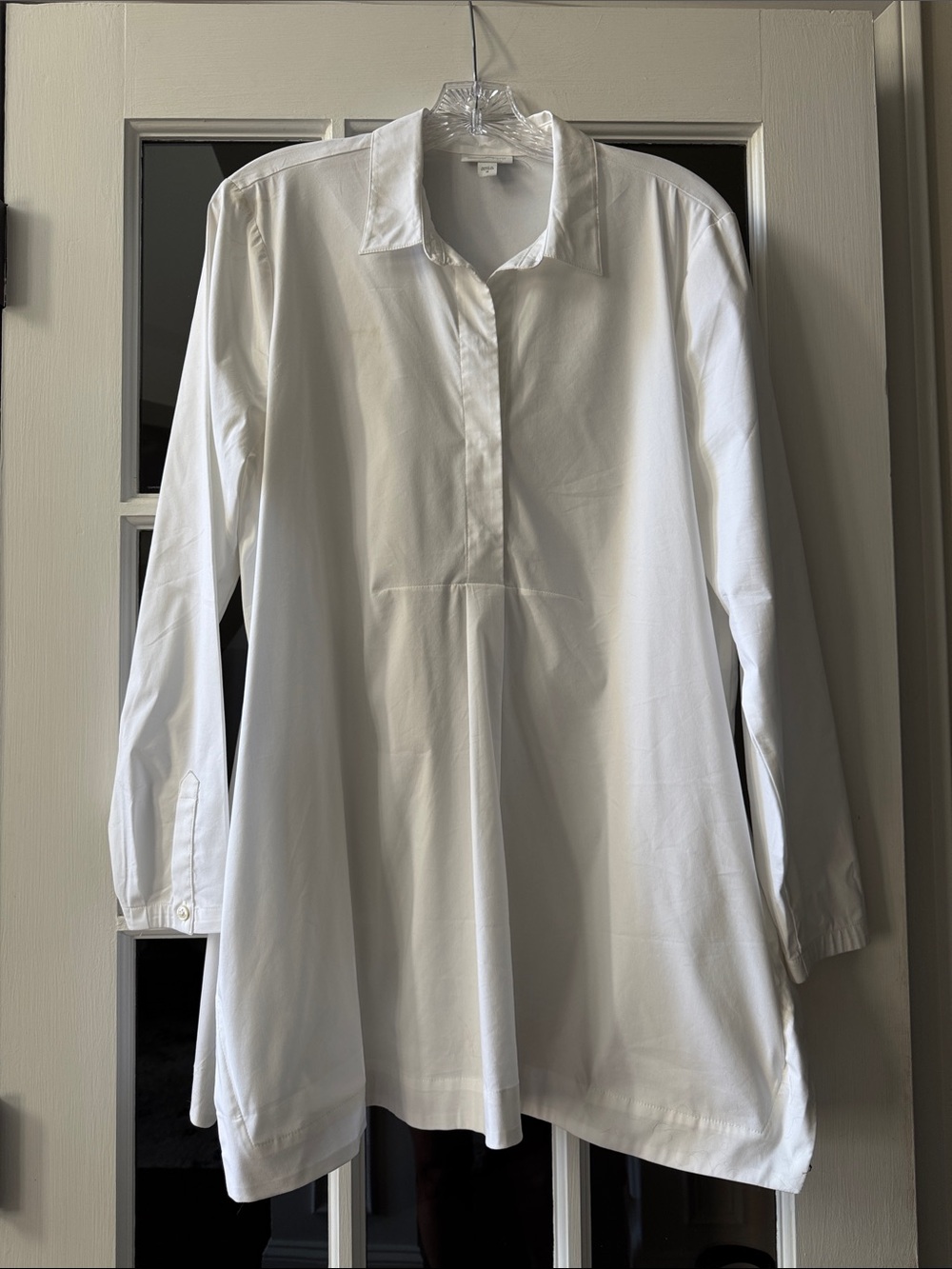 J. Jill White Long-Sleeve Popover Tunic Blouse - Picture 1 of 2